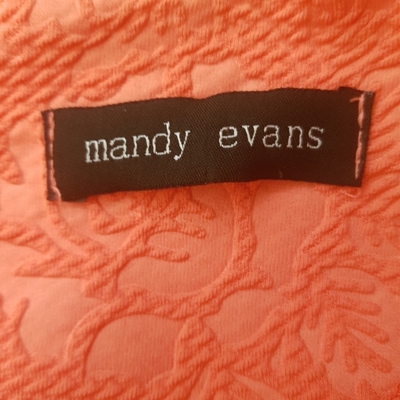 Mandy Evans Coral Rose Embossed Short Sleeved Top - Picture 8 of 10